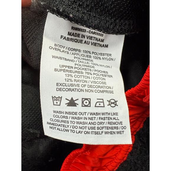 Jordan Sherpa Fleece Joggers M Black Red Cargo Pocket DC9730-010 Jumpman Pants - Picture 5 of 10